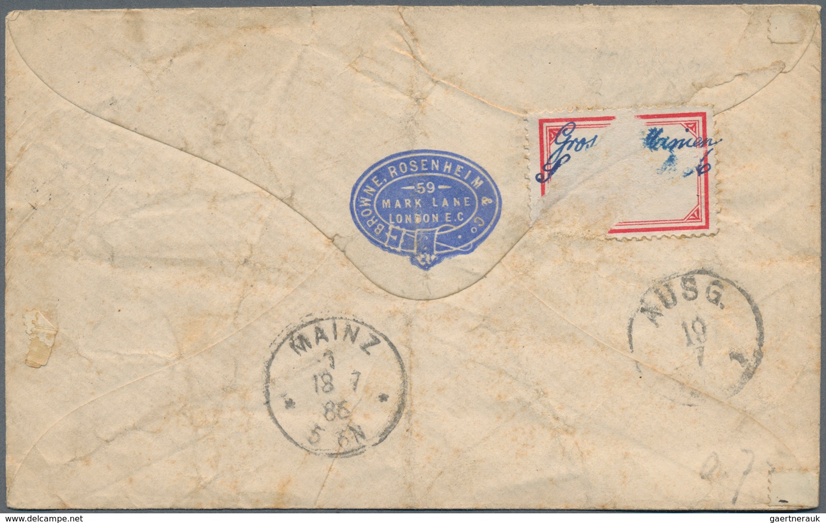 Großbritannien - Privatganzsachen: 1886 (17.7.), Stat. Envelope QV 2½d. Carmine-rose Embossed Oval W - Andere & Zonder Classificatie
