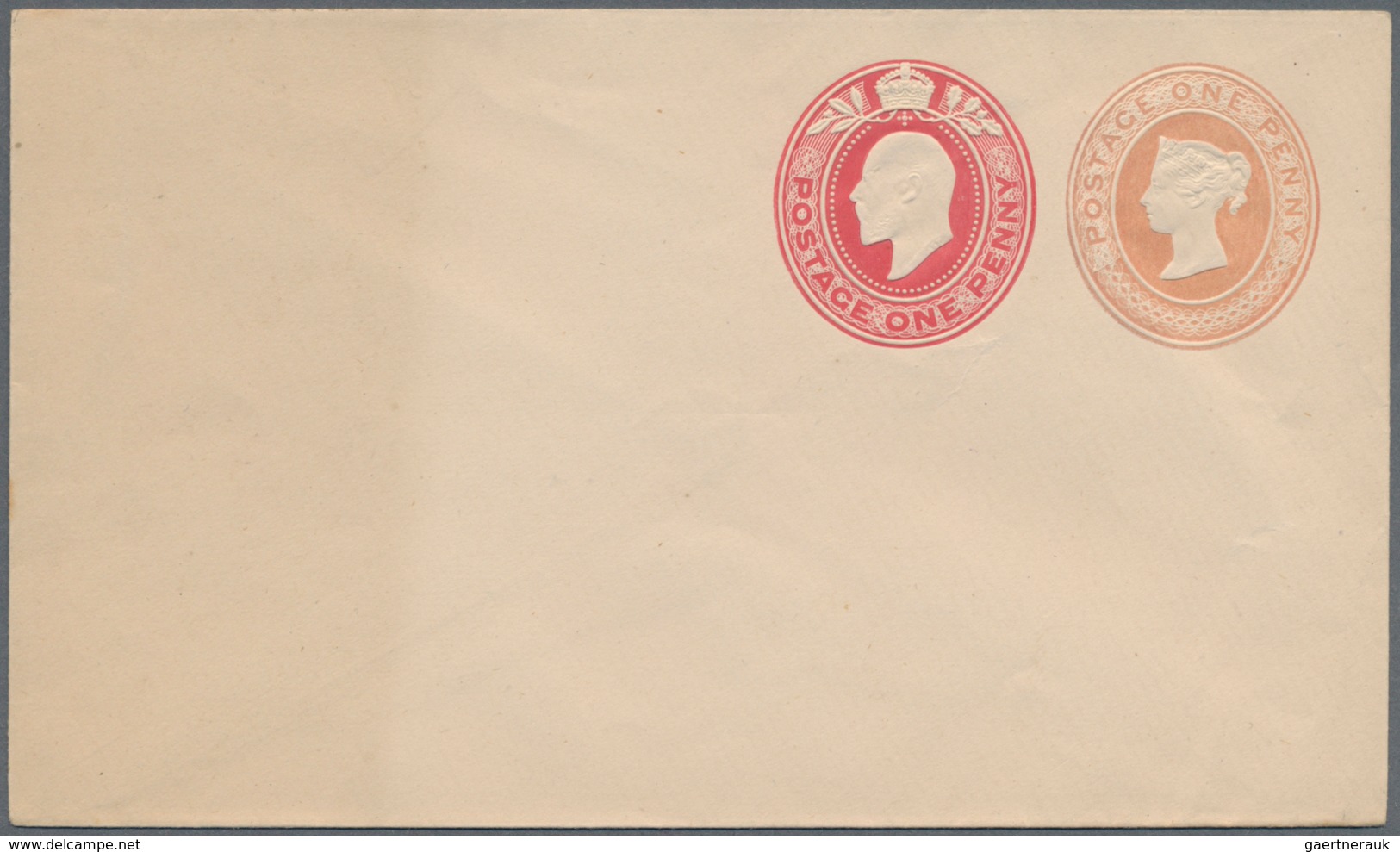 Großbritannien - Privatganzsachen: 1902 Unused Private Postal Stationery Envelope One Penny Carmine - Andere & Zonder Classificatie