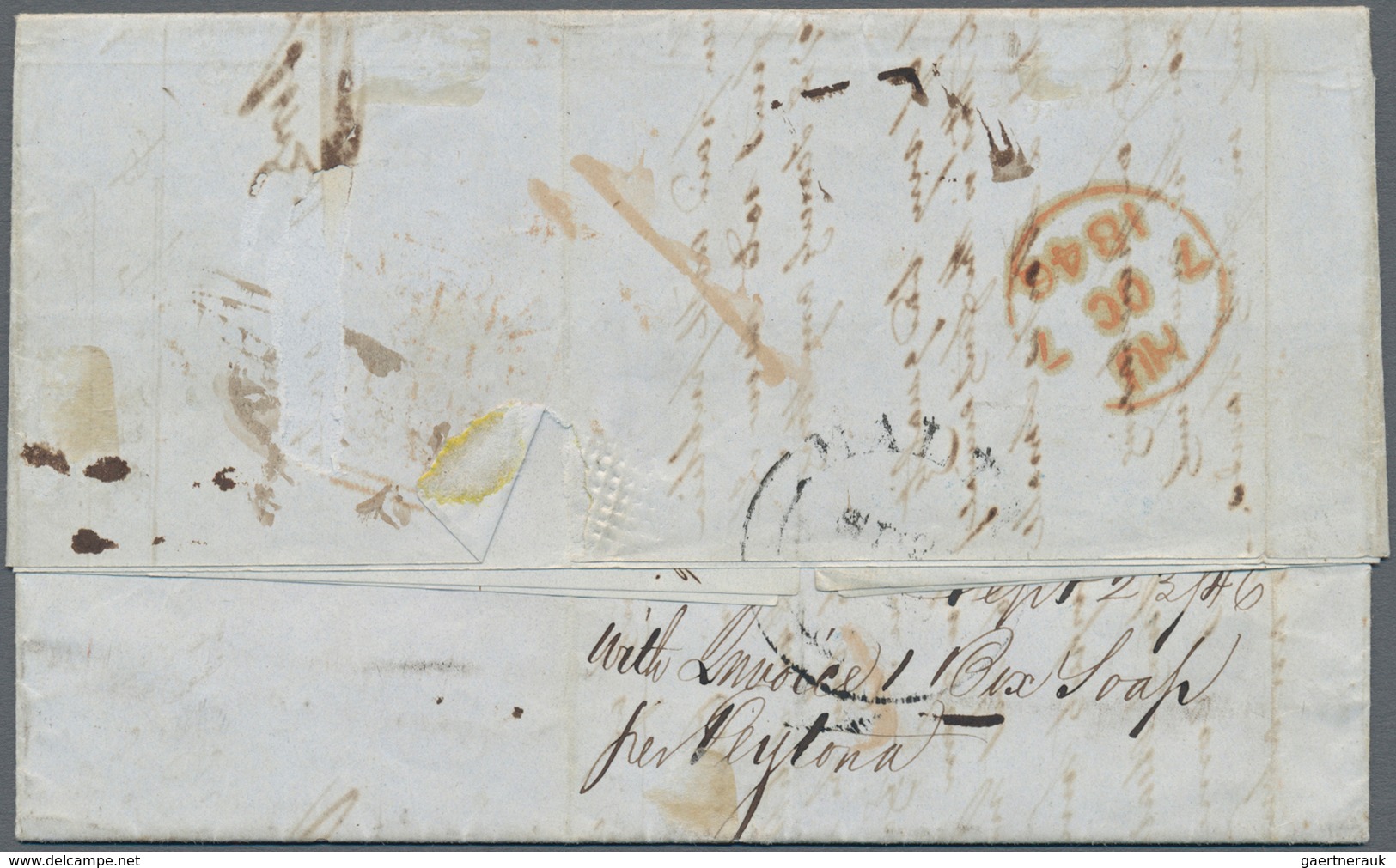 Ionische Inseln - Vorphilatelie: 1846, Entire Letter From Zante, Dated Sept. 23rd 1846, Forwarded By - Ionische Inseln