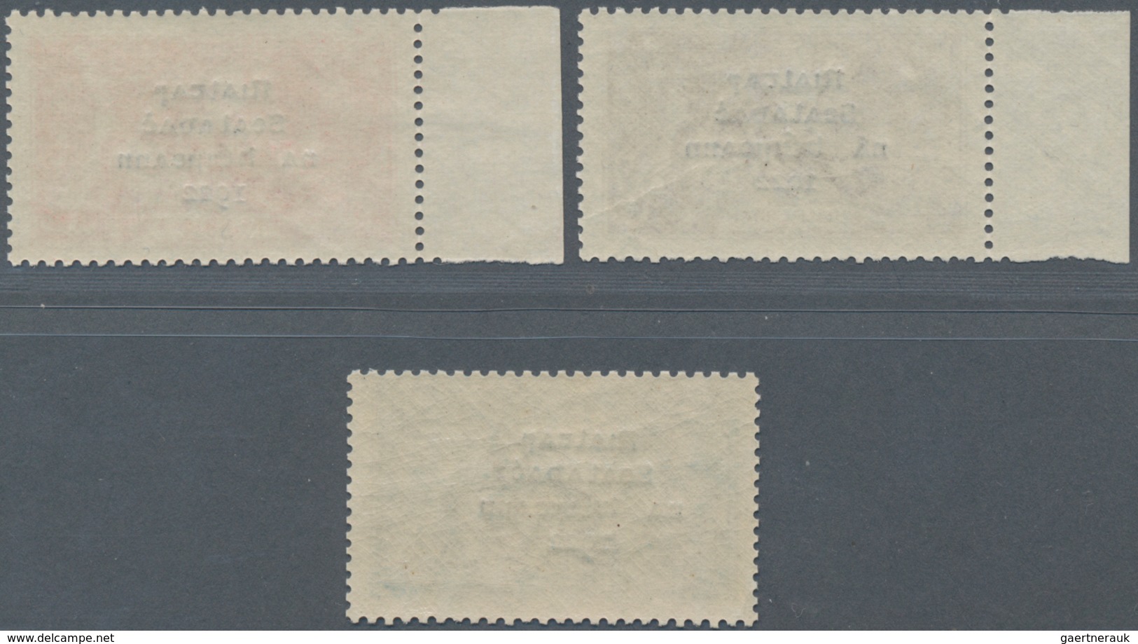 Irland: 1922, "Rialtas" Overprints By Dollard, 2s.6d. Brown, 5s. Rose And 10s. Blue, Set Of Three Va - Briefe U. Dokumente