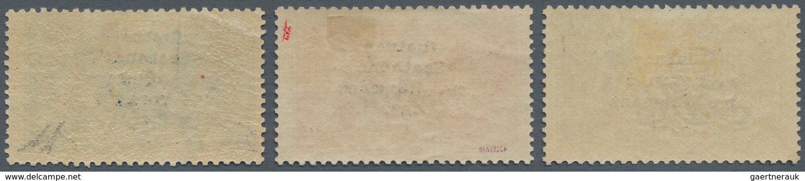 Irland: 1922, Rialtas Overprints, Thom Printing, 2s.6d. Sepia-brown, 5s. Rose-carmie And 10s. Dull G - Brieven En Documenten
