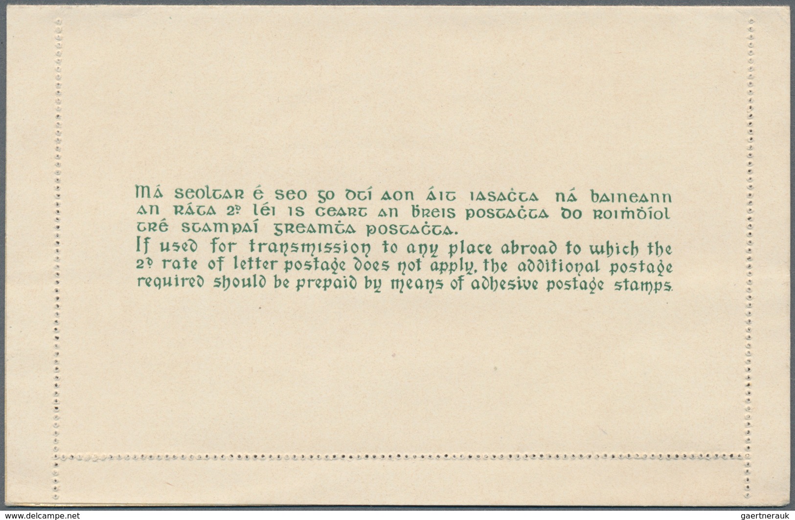 Irland - Ganzsachen: 1924, 2 Pg. Letter Card Unused With Wrapper For 10 Letter Cards 2/-. Very Scarc - Postal Stationery