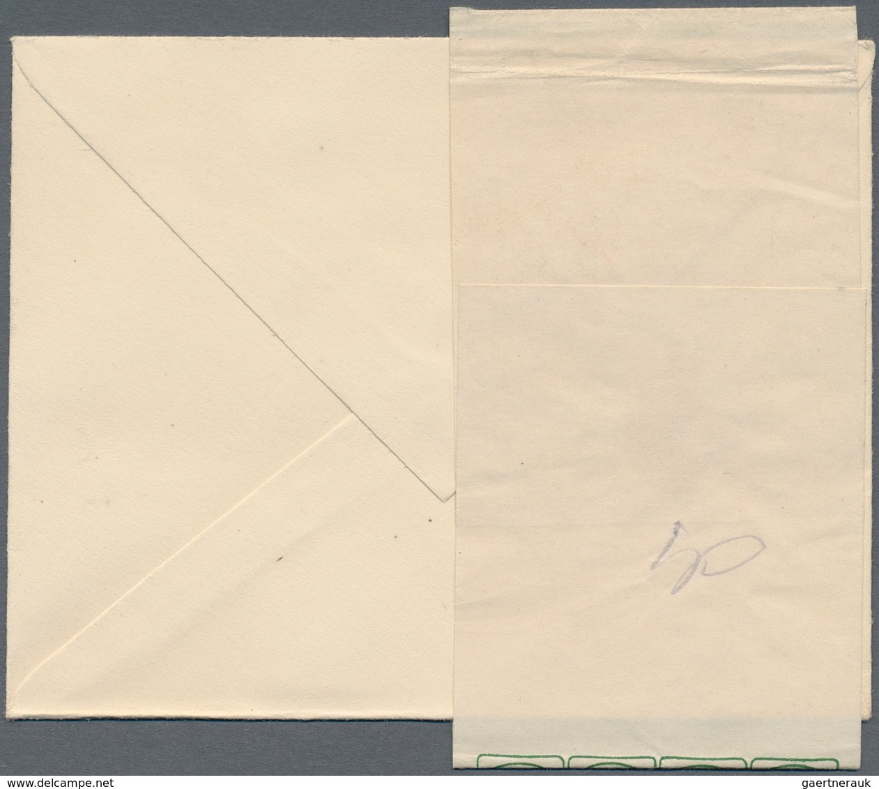 Irland - Ganzsachen: 1924/1925, 2 Pg Dark-green Postal Stationery Cover, Unused + Original Wrap For - Postwaardestukken