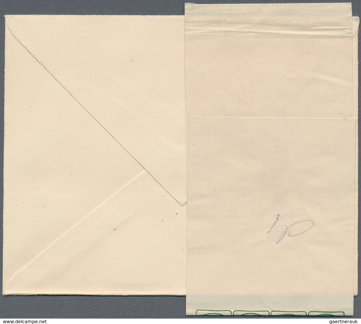 Irland - Ganzsachen: 1924/1925, 2 Pg Dark-green Postal Stationery Cover, Unused + Original Wrap For - Postal Stationery