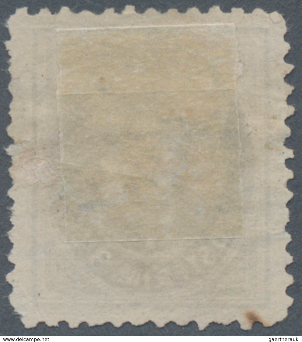 Island: 1873, 3 Sk Grey With Rare "1" Cancel Of Kopenhagen, Uneven Perforated Like Usual, Mi 1.400.- - Other & Unclassified