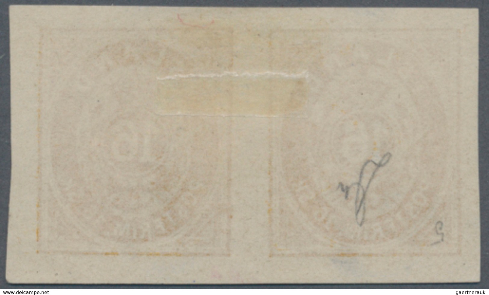 Island: 1873 16s. Yellow IMPERF PAIR, Unused Without Gum As Issued, Fresh And Very Fine. A SUPERB AN - Sonstige & Ohne Zuordnung