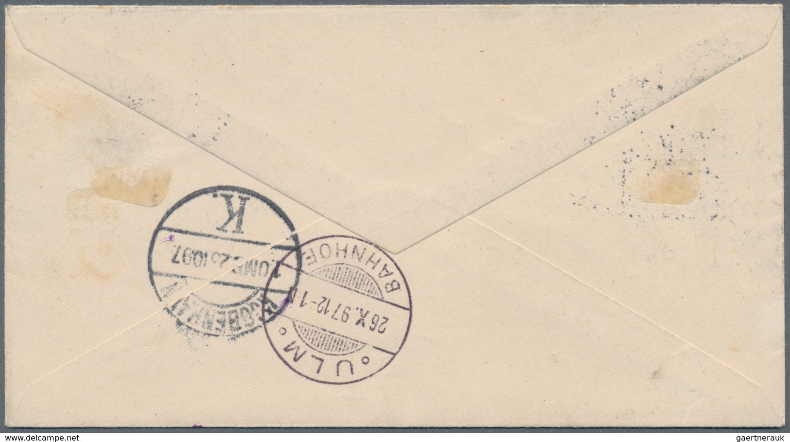 Island: 1892 50a. And 100a. Used On Registered Cover From Reykjavik To Ulm, Germany Via Copenhagen, - Sonstige & Ohne Zuordnung