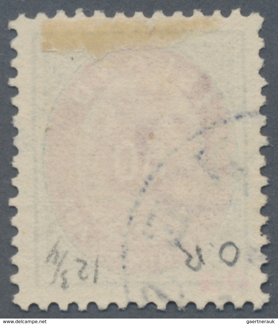 Island: 1898 40a. Red & Blue, PERF 12¾, Used And Cancelled By "(AKRA)NES" C.d.s., Fresh And Fine. A - Andere & Zonder Classificatie