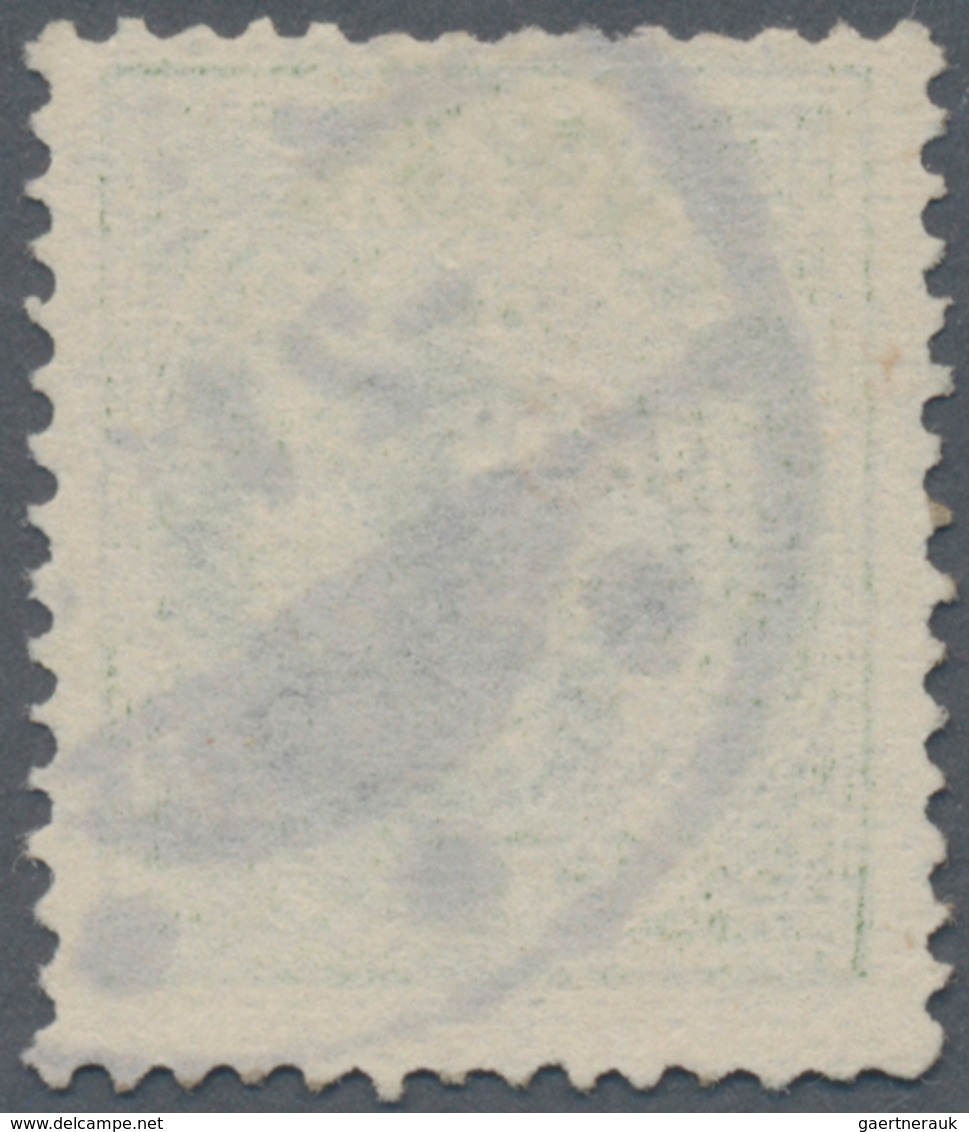 Island: 1897 Provisional 3 On 5a. Green, PERF 14x13½, Overprinted "3" In Red And Small "prir" In Bla - Other & Unclassified