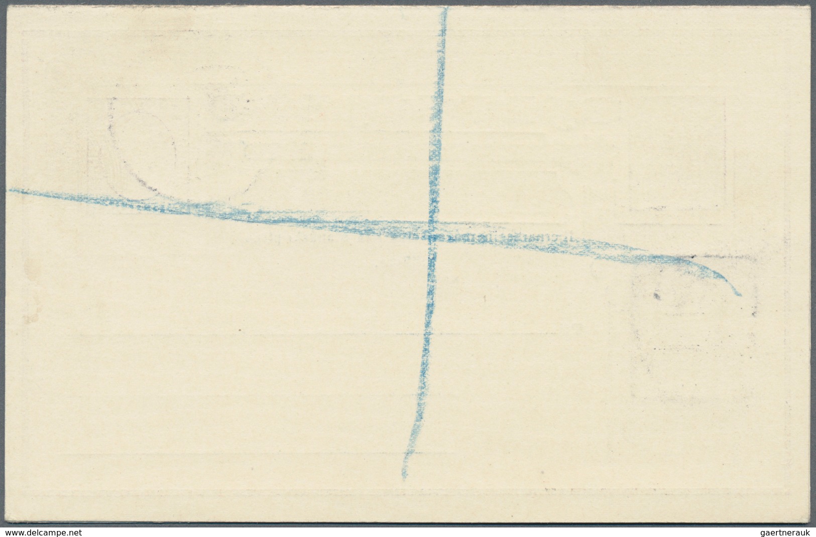 Island - Ganzsachen: 1924, 15 Aur Double Card Uprated With 40 Aur Christian X. Sent Registered Witho - Postwaardestukken