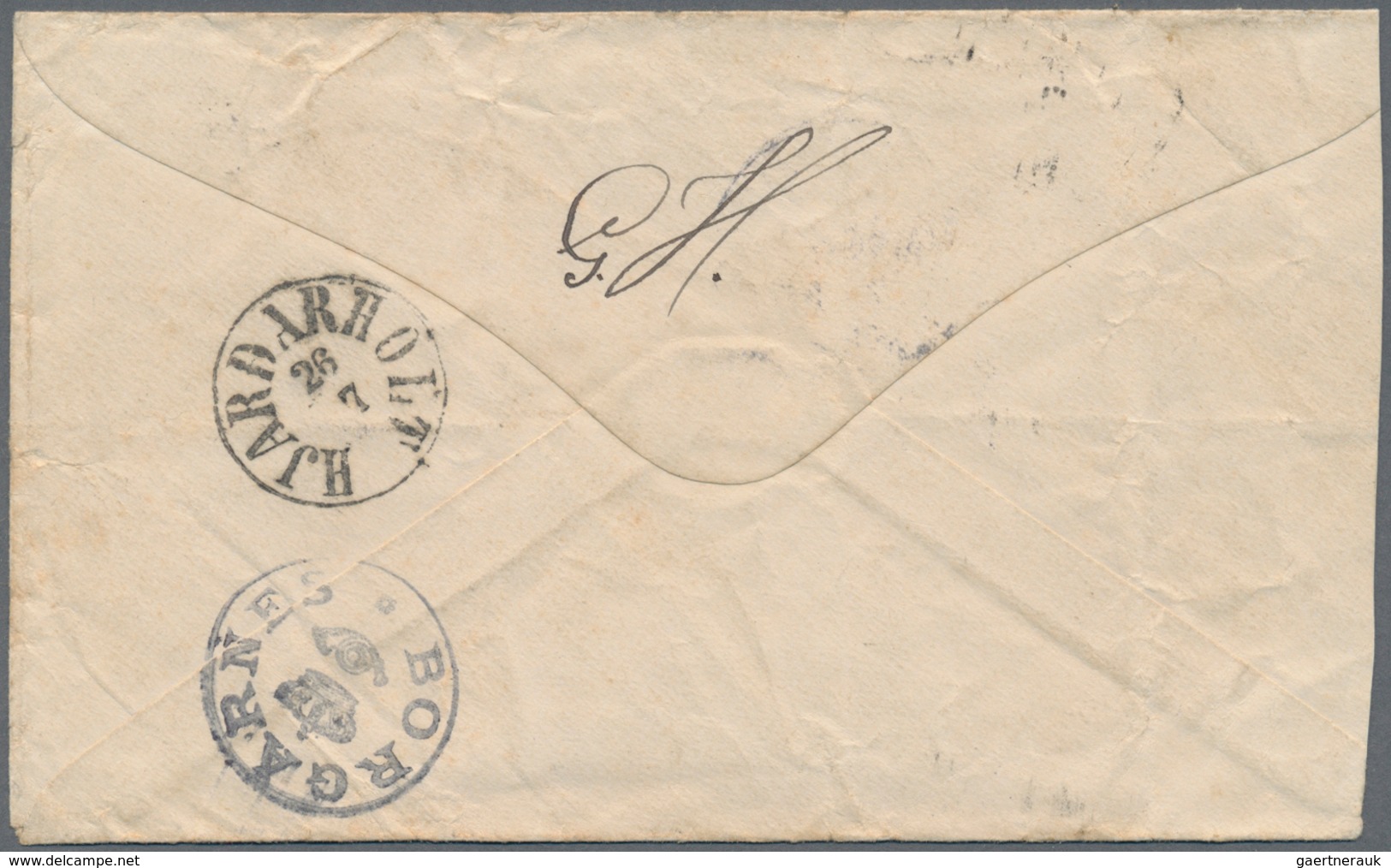 Island - Stempel: "BORGARNES" Crown Handstamp Used On Back Of Cover From Reykjavik To Borgarfirdi In - Altri & Non Classificati