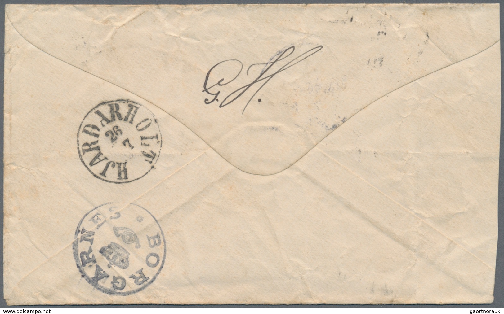 Island - Stempel: "BORGARNES" Crown Handstamp Used On Back Of Cover From Reykjavik To Borgarfirdi In - Sonstige & Ohne Zuordnung