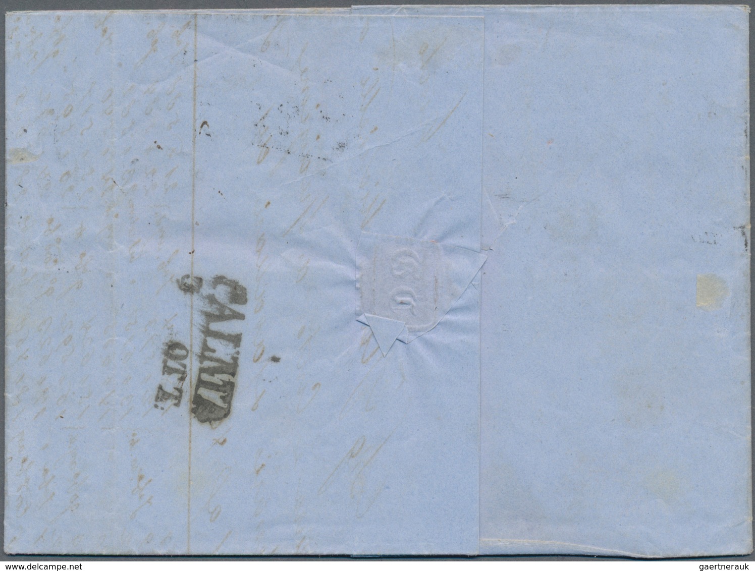 Italien - Altitalienische Staaten: Kirchenstaat: 1858, Folded Letter Franked With 3 And 5 Baj With S - Kirchenstaaten