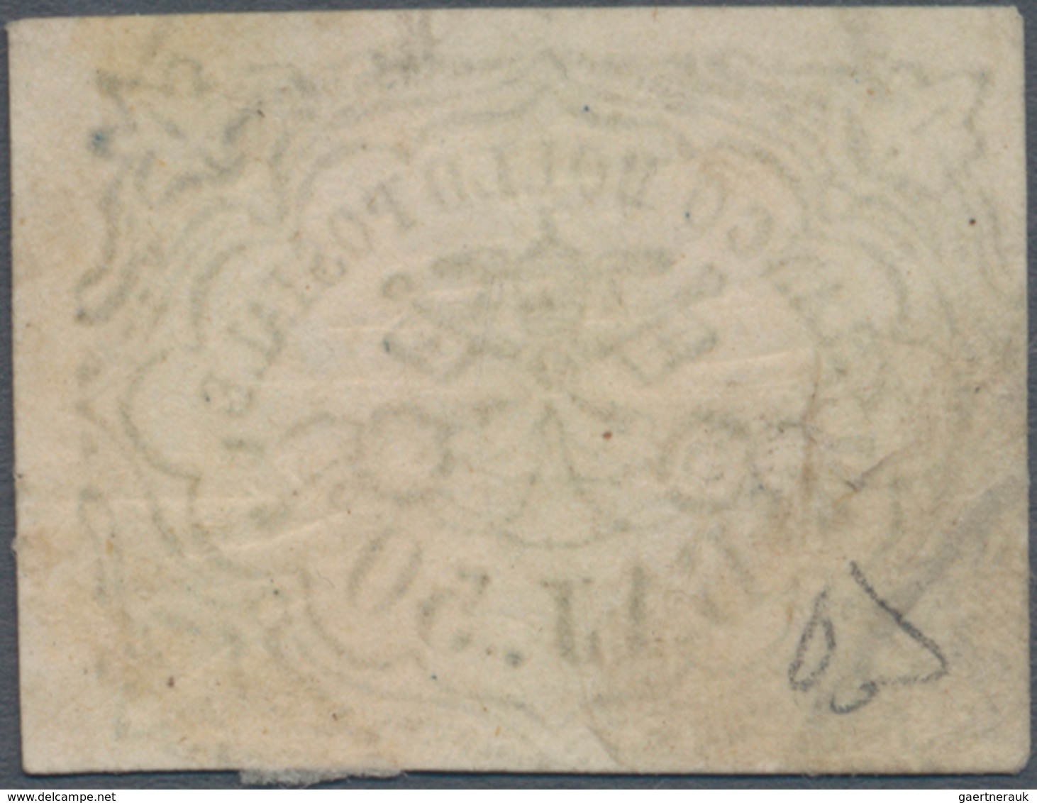 Italien - Altitalienische Staaten: Kirchenstaat: 1852. 50 Baj Light Blue, Mint Without Gum, Very Wid - Kerkelijke Staten