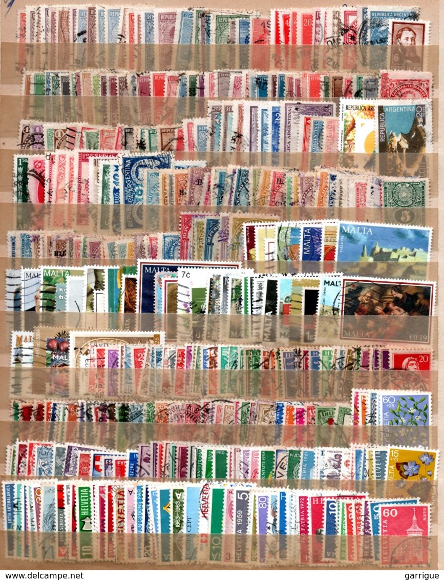 MONDE ENTIER Sauf France : Plus De 5000 Timbres Différents - Lots & Kiloware (mixtures) - Min. 1000 Stamps