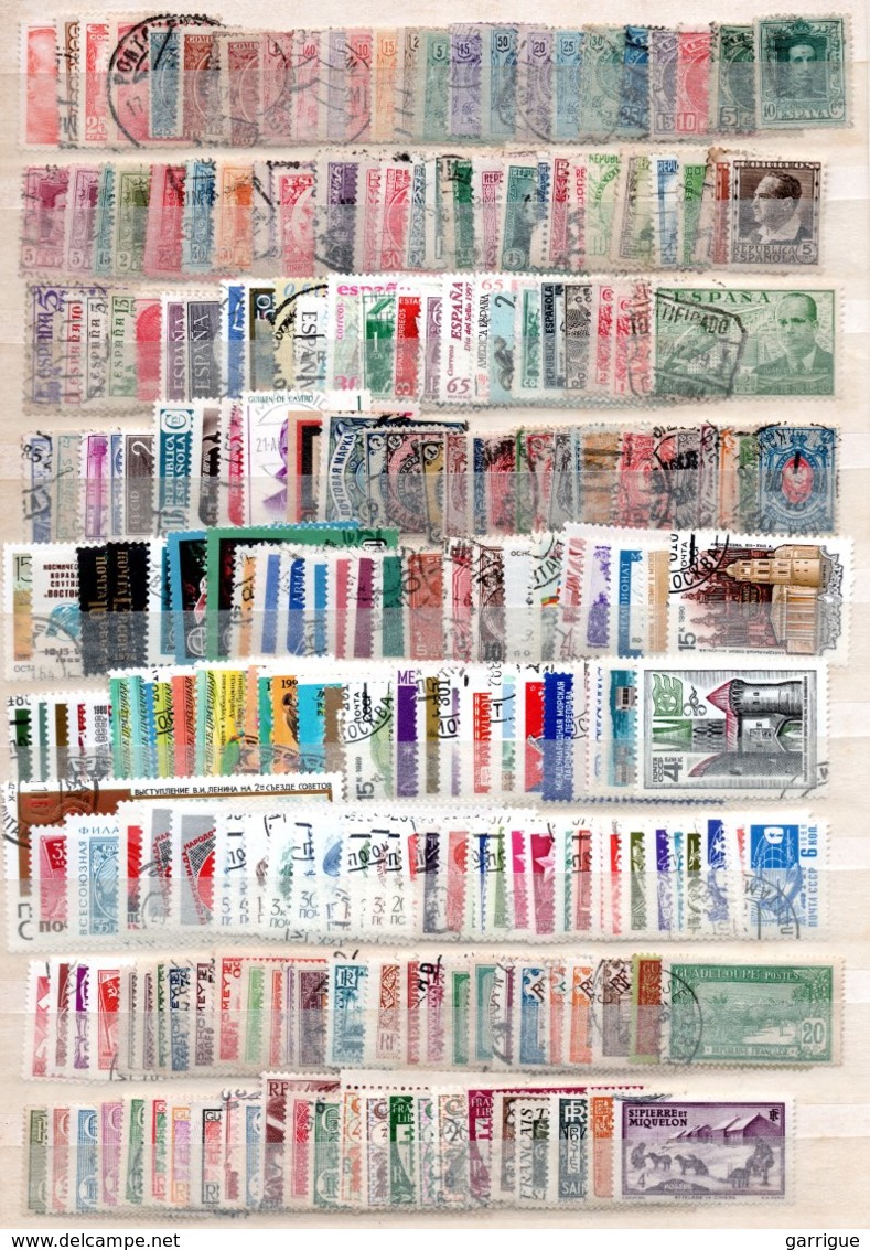MONDE ENTIER sauf France : plus de 5000 timbres différents