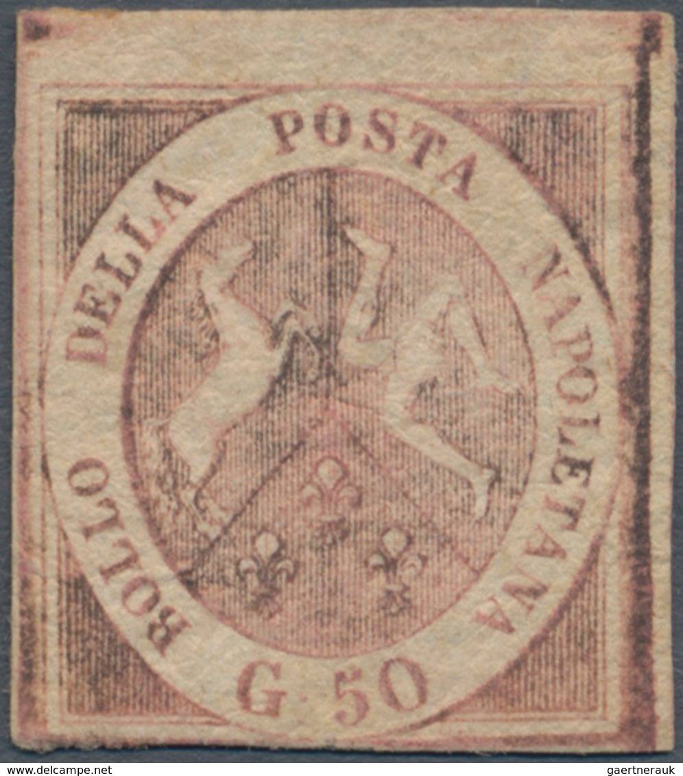 Italien - Altitalienische Staaten: Neapel: 1858. 50 Grana Brownish Rose, Mint With Original Gum, Thr - Neapel