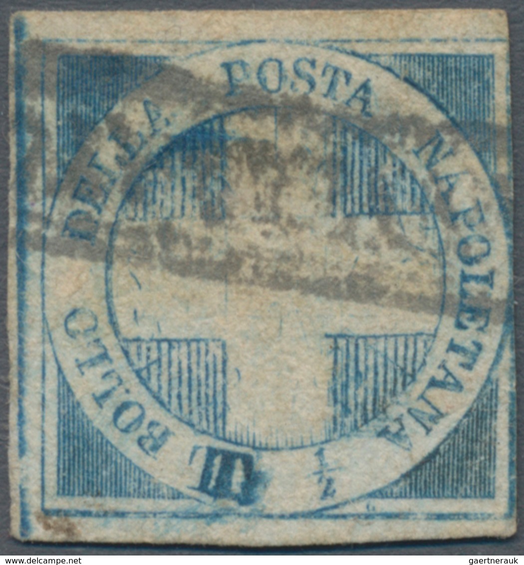 Italien - Altitalienische Staaten: Neapel: 1860: "Crocetta", 1/1 Tornese Blue, Used, Double Incision - Napels