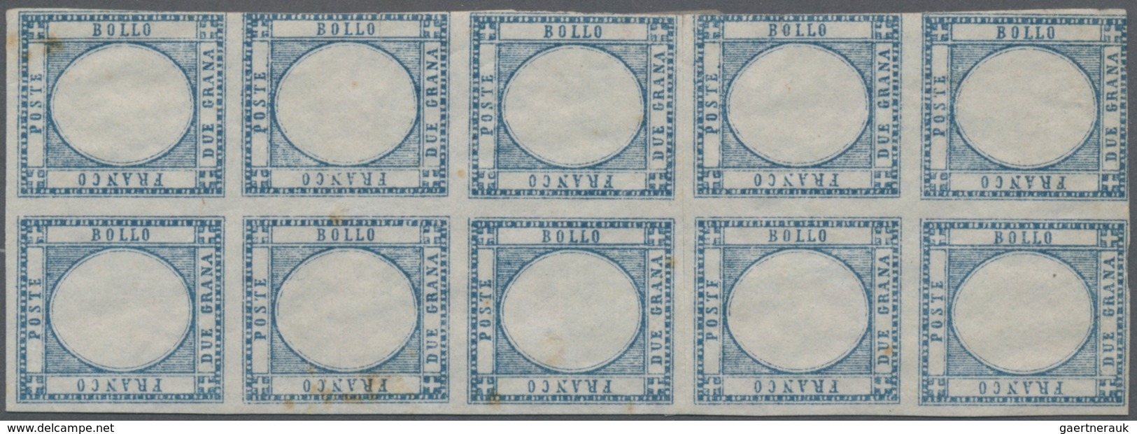 Italien - Altitalienische Staaten: Neapel: 1861. Issue For The Naples Provinces. 2 Gr Light Blue, Wi - Napels