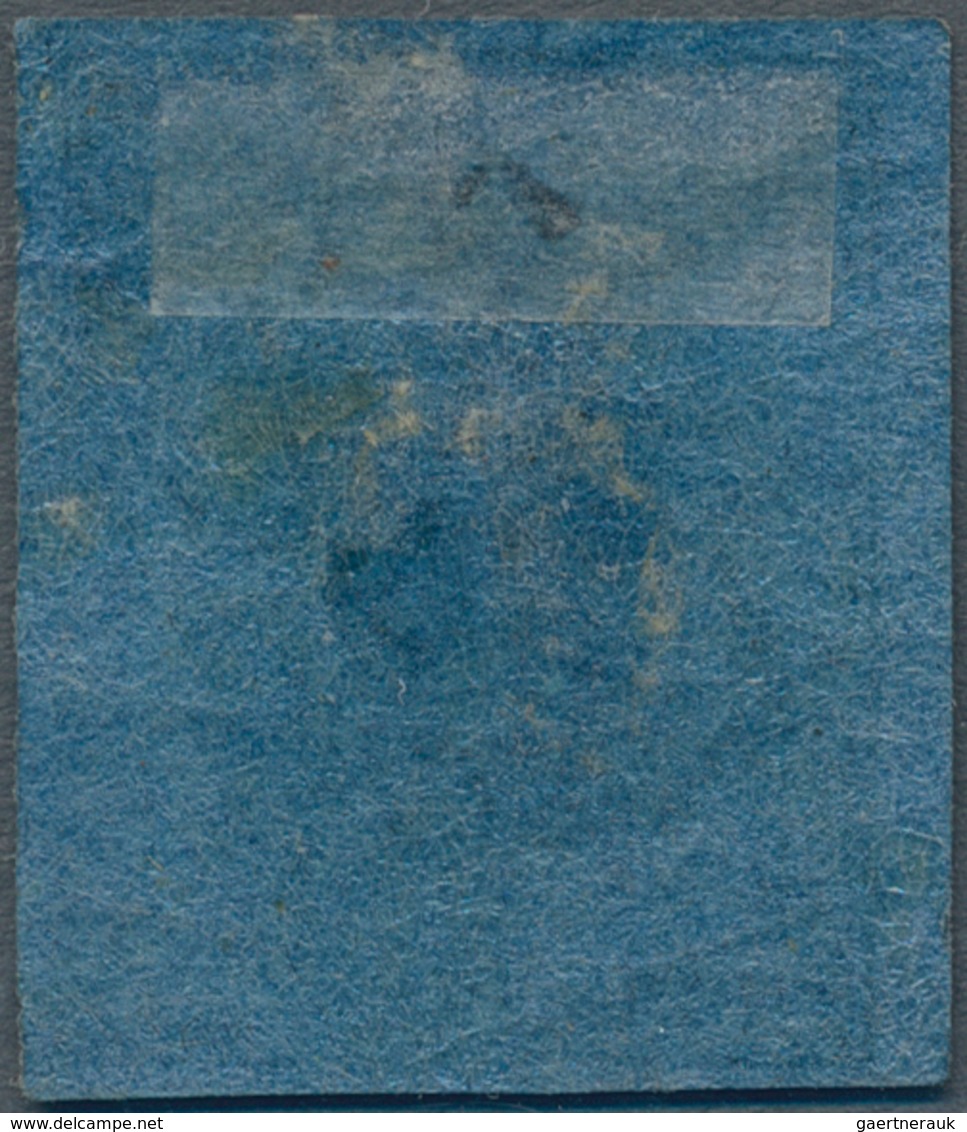 Italien - Altitalienische Staaten: Parma: 1852. 40 C Black On Blue Paper, Fair Margins, Mint With Gu - Parma