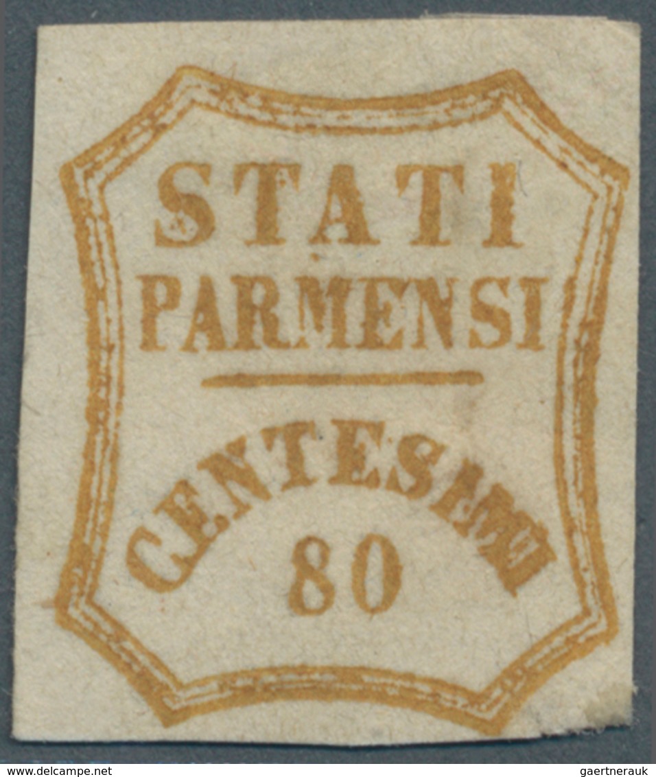 Italien - Altitalienische Staaten: Parma: 1859, 80 C Bistre Orange Mint With Parts Of Original Gum A - Parma