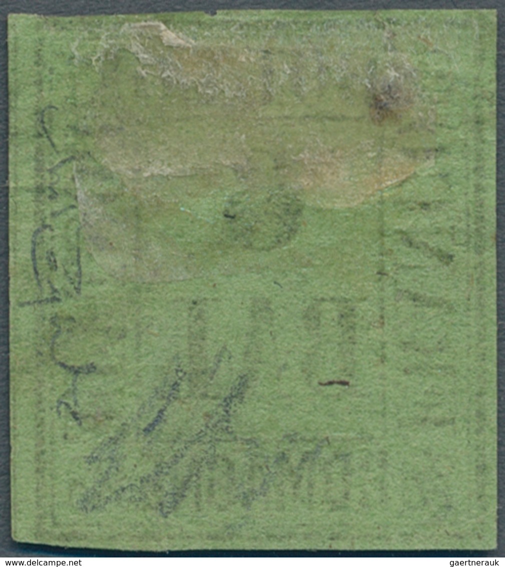 Italien - Altitalienische Staaten: Romagna: 1859, 6 Baj. Black On Yellowish Green, Cancelled By Papa - Romagna