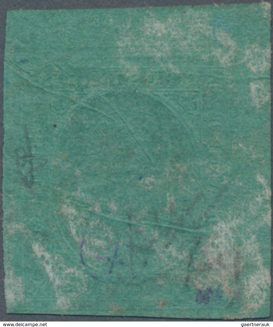 Italien - Altitalienische Staaten: Sardinien: 1853, 5 C Blue Green Cancelled With Double Circle Post - Sardinië