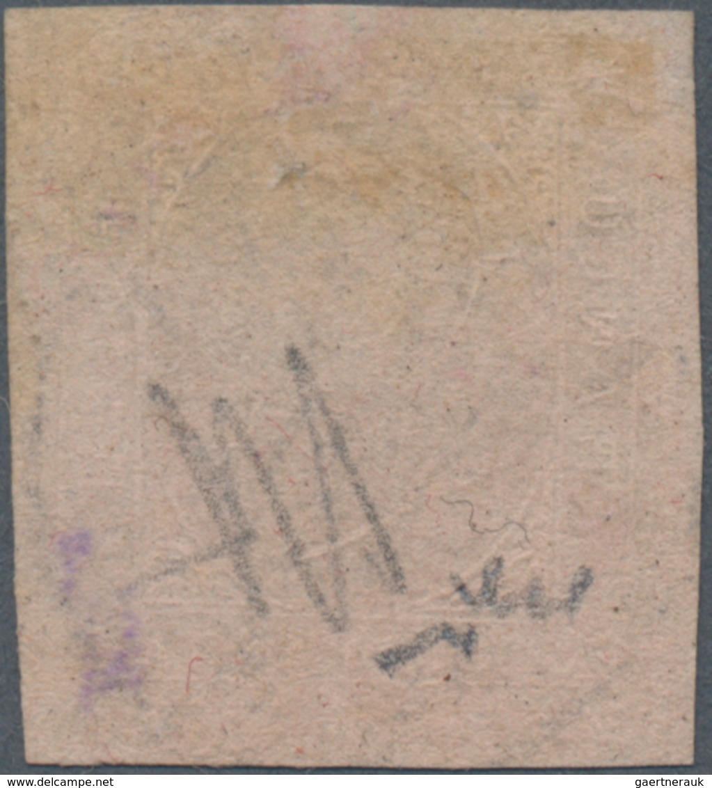 Italien - Altitalienische Staaten: Sardinien: 1853, 40 C Pale Rose Cancelled With Circle Postmark, U - Sardinia