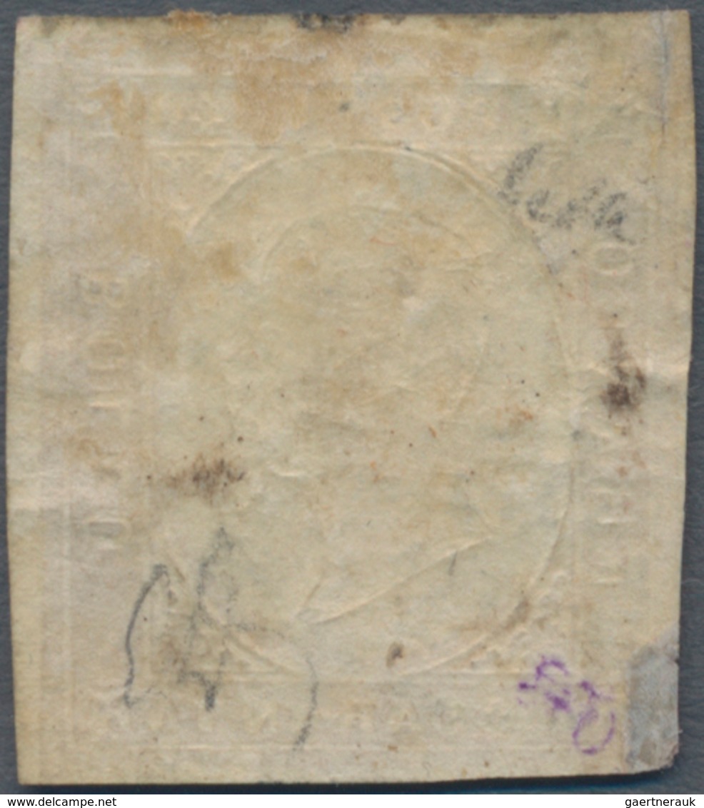 Italien - Altitalienische Staaten: Sardinien: 1854, 40 C Vermillion Cancelled With Circle Postmark, - Sardinia