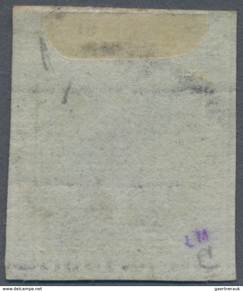 Italien - Altitalienische Staaten: Toscana: 1851. 1 Q Black On Greyish Paper, Cancelled By Very Ligh - Toskana