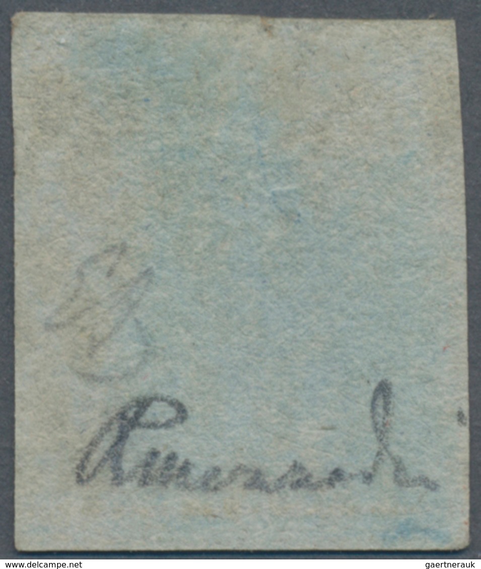 Italien - Altitalienische Staaten: Toscana: 1851. 1 Soldo Citron Yellow On Bluish Paper, Cancelled B - Tuscany