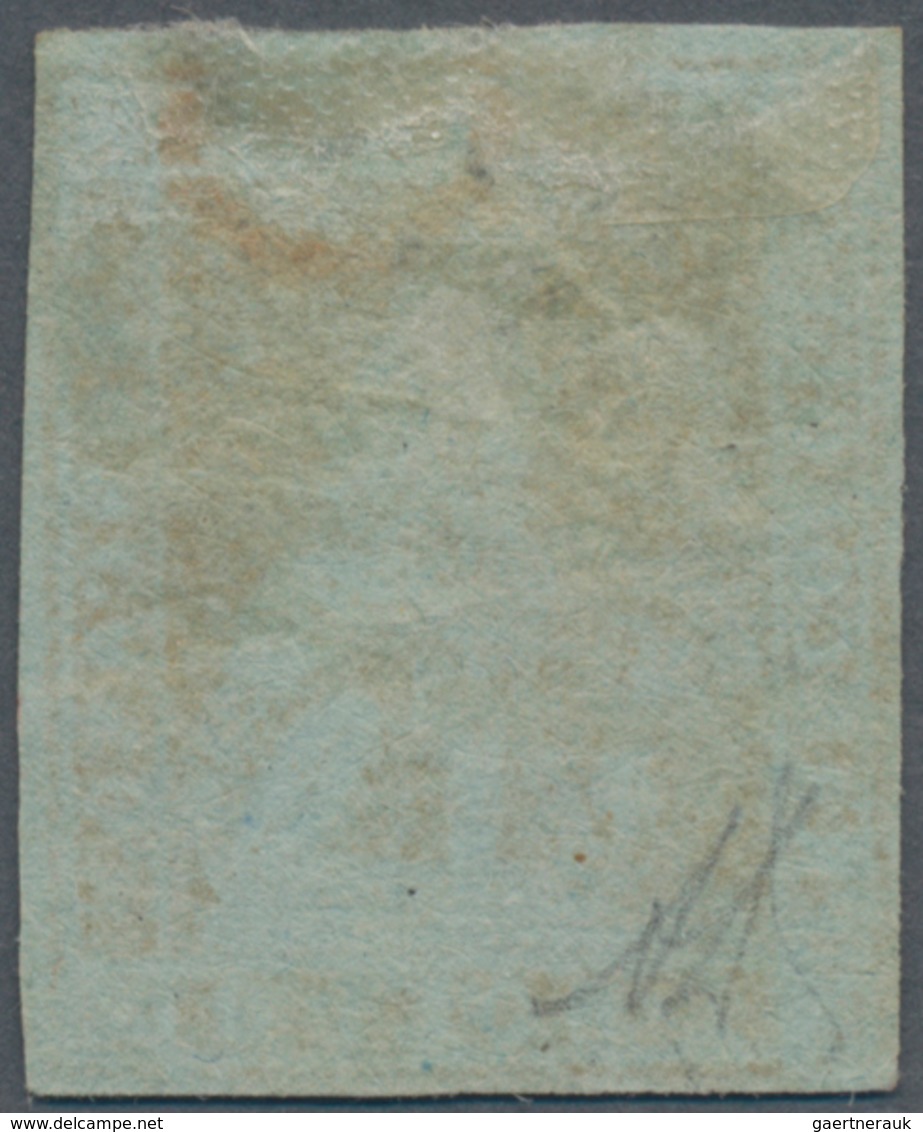 Italien - Altitalienische Staaten: Toscana: 1851. 1 Soldo Orange On Greyish Paper, Cancelled By Doub - Toscane