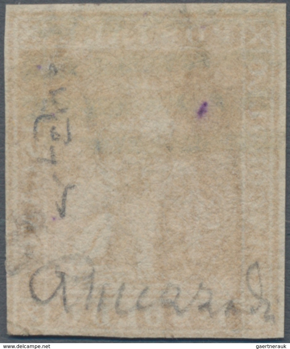 Italien - Altitalienische Staaten: Toscana: 1857, 1 S. Ochre On White Paper, Used. Slightly Touched - Tuscany