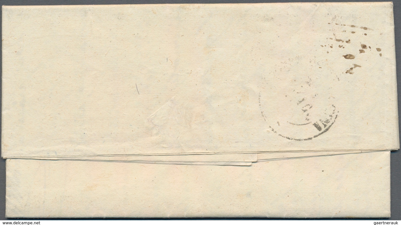 Italien - Altitalienische Staaten: Toscana: 1851, 10 Cr Brown Each Single Franking On Five Folded Le - Toskana