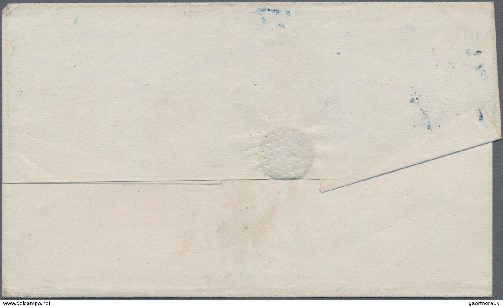 Italien - Altitalienische Staaten: Toscana: 1851, 10 Cr brown each single franking on five folded le