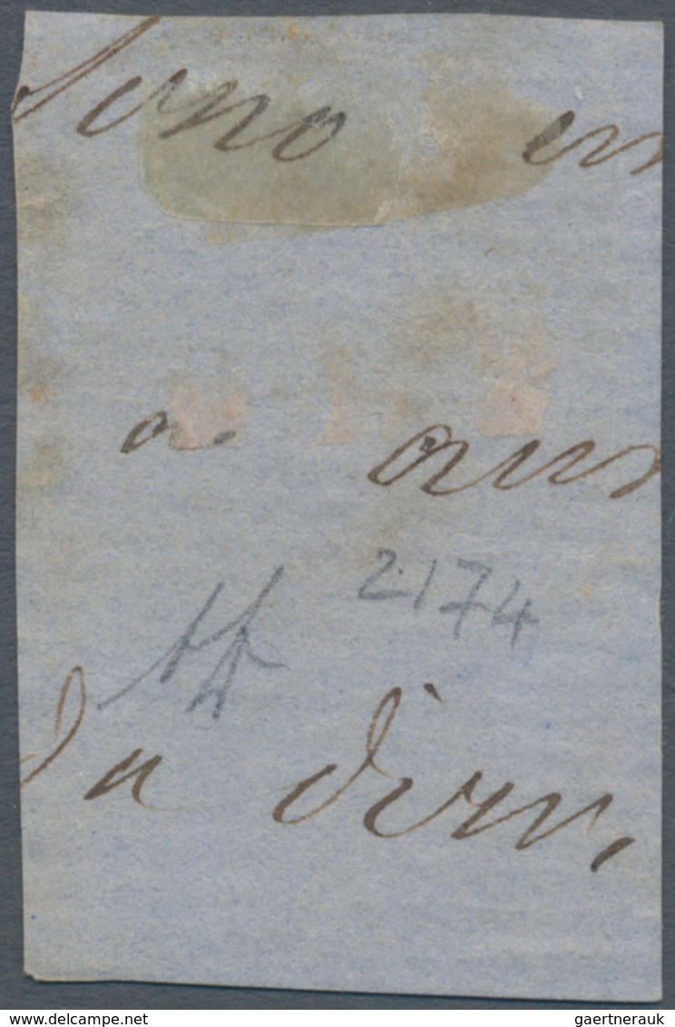 Italien: 1862, 10 Cent. Bistre, Perforation 11 1/2 X 12, Not Perforated At The Bottom With Complete - Gebraucht