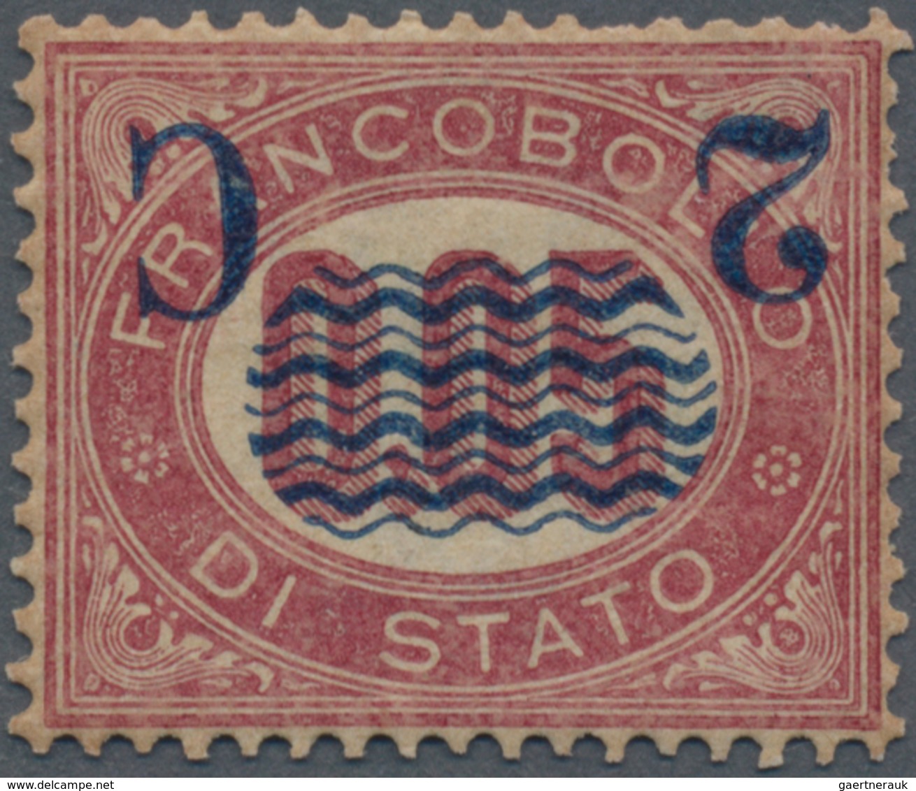 Italien: 1878, 2 C. A. 0.05 L. Zeitungsmarke Ungebraucht Mit Der äußerst Seltenen Abart "kopfstehend - Gebraucht