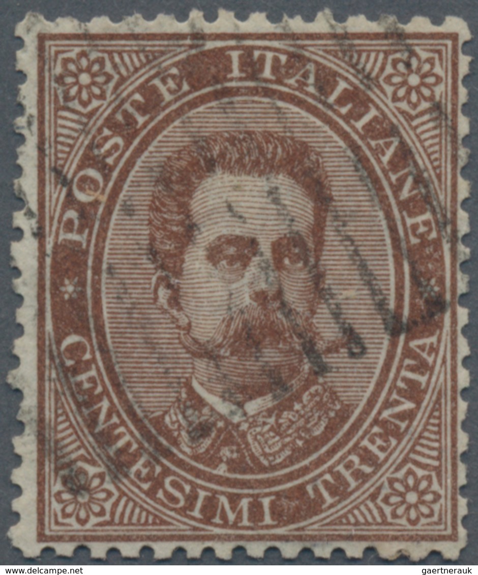 Italien: 1879. 30 C Brown Umberto I, (so Called "Trenta Centesimi"), Good Centering And Perforation, - Afgestempeld
