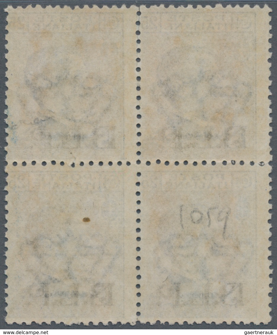 Italien: 1921/1923, "B.L.P." Overprint On 25 C Blue In Block Of Four, Mint Never Hinged, Signed (Sas - Afgestempeld