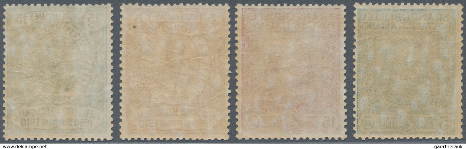 Italien: 1910, Garibaldi Complete Set Of Four Mint Lightly Hinged, Mi. € 398,-- (Sass. 87/90, € 600, - Oblitérés
