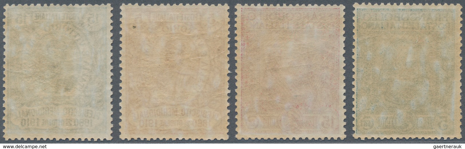 Italien: 1910, Garibaldi Complete Set Of Four Mint Lightly Hinged, Mi. € 398,-- (Sass. 87/90, € 600, - Used