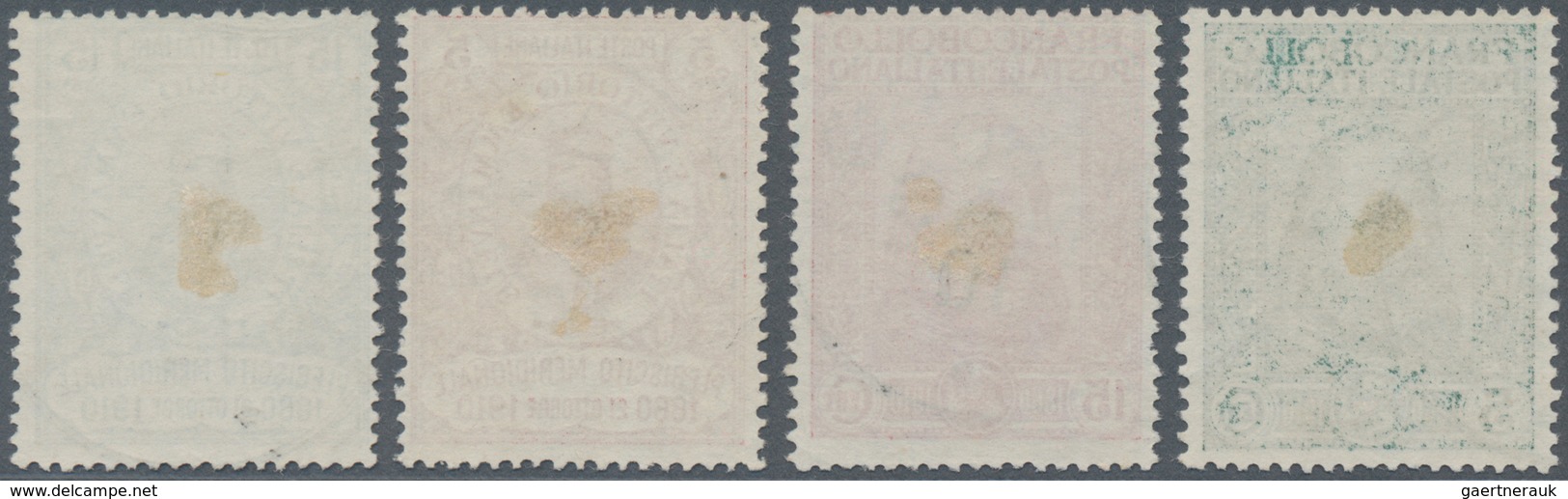 Italien: 1910, Garibaldi Complete Set Of Four Fine Used, Mi. € 355,-- (Sass. 87/90, € 525,--) - Gebraucht