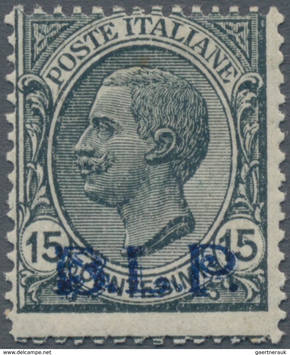Italien: 1921/1923. B.L.P. 15c Slate Viktor Emanuel III. Mint, NH. Signed Raybaudi. Fine. Rare! - Used