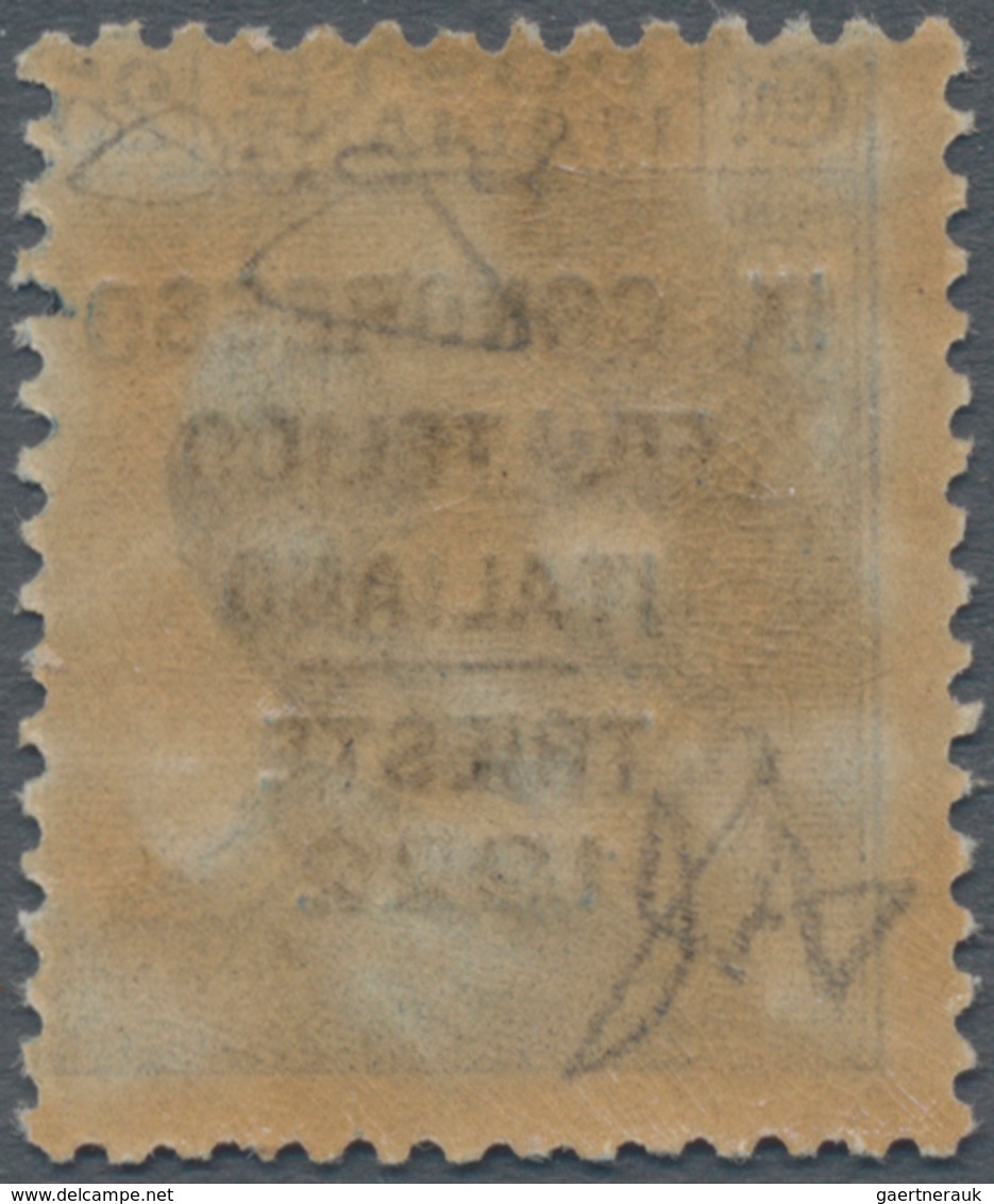 Italien: 1922. 25 C. Blue Of The Overprinted Series "Congresso Filatelico" With Variety: First "I" O - Gebraucht