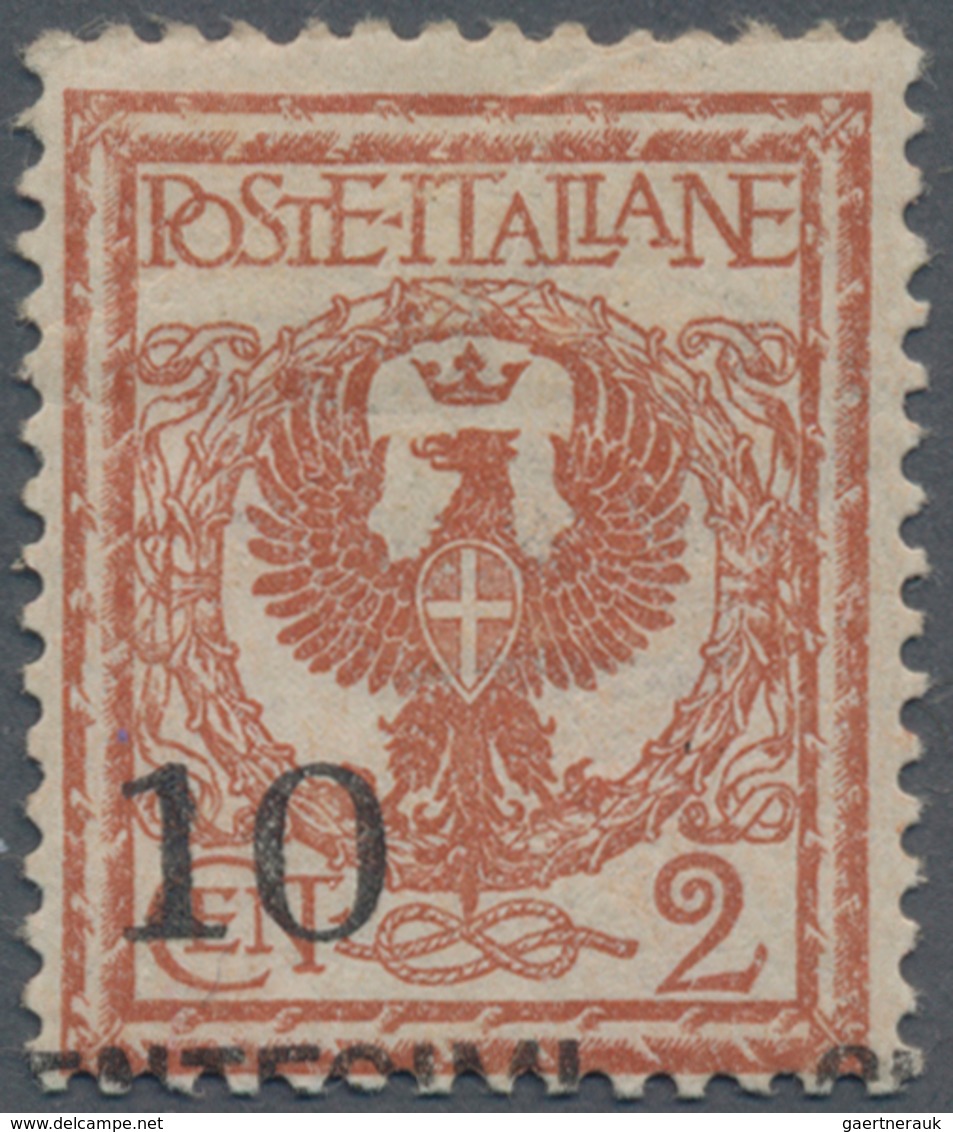 Italien: 1923, 10 C On 2 C Orange-brown Overprint Unused With Original Gum And A Rest Of Hinge (Sass - Used