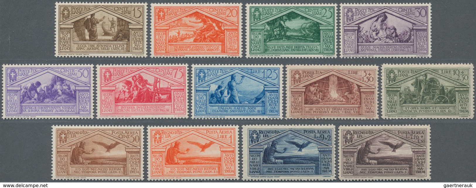 Italien: 1930, 2000. Birthday Of Vergil, Perfectly Centered Series (Sass.€1.000+for Centered 50%!). - Gebraucht