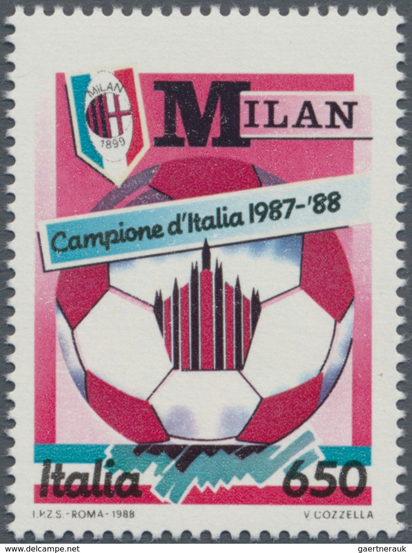 Italien: 1988, 650 L Multiple Colour "scudetto Al Milan" With Blue Color Instead Of Green, Mint Neve - Gebraucht