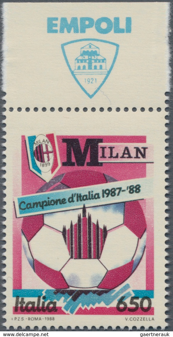 Italien: 1988, 650 L Multiple Colour "scudetto Al Milan" With Margin On Top With "EMPOLI", Blue Colo - Gebraucht