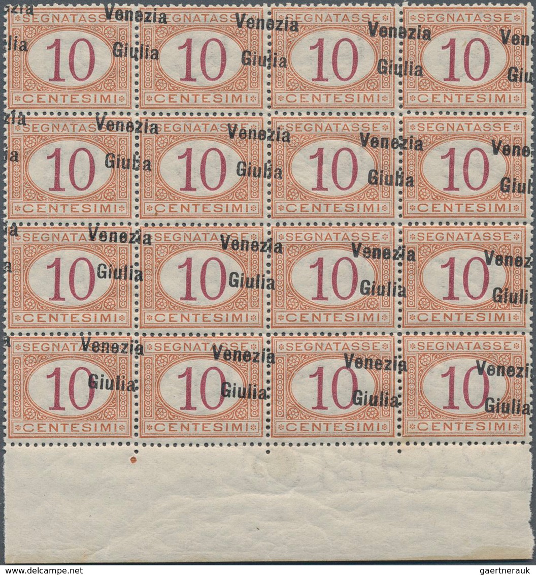 Italienische Besetzung 1918/23 - Julisch-Venetien - Portomarken: 1918, 10c. Orange/carmine, Bottom M - Venezia Giulia