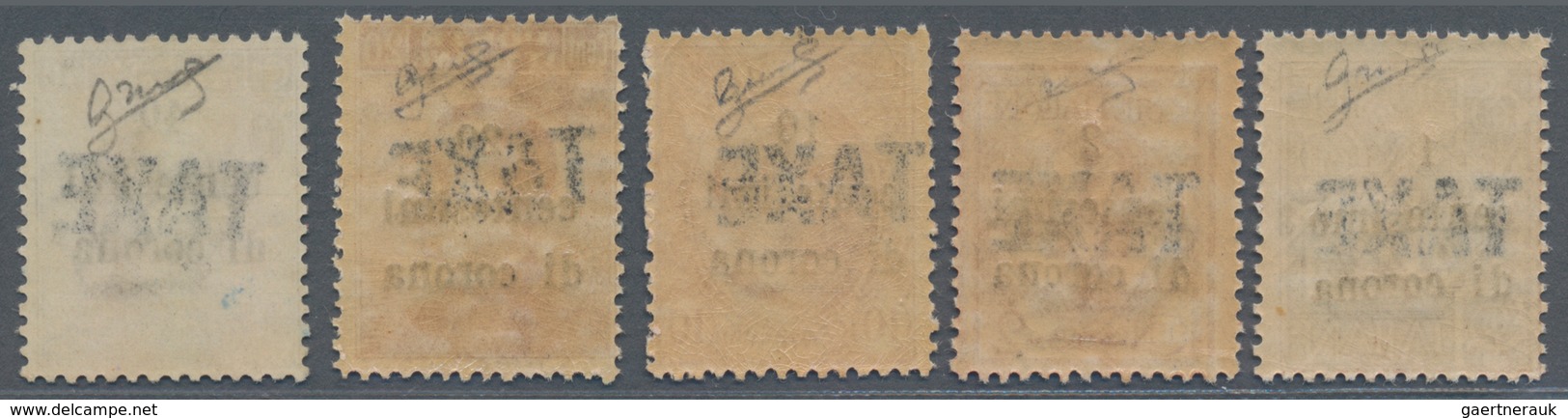 Italienische Besetzung 1918/23 - Trentino: 1918/19. Italian Definitives, 1 C - 40 C (5 Values), Over - Trento